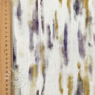Viskosestoff leinen Natural Lin Lina green digital print