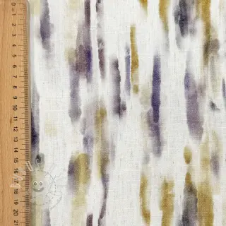 Viskosestoff leinen Natural Lin Lina green digital print