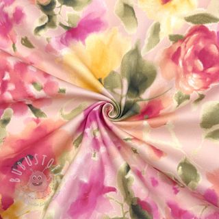 Baumwollstoff SATIN Kauai pink digital print