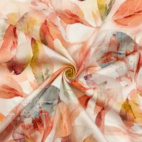 Baumwollstoff SATIN Hawaii pink digital print