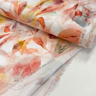 Baumwollstoff SATIN Hawaii pink digital print