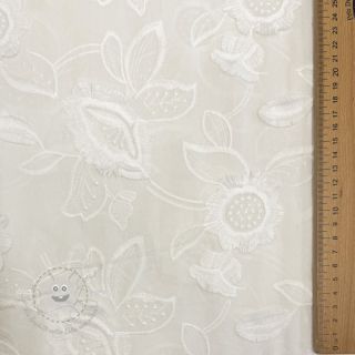 Baumwollstoff EMBROIDERY Catchy Swingy off white