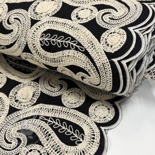 Baumwollstoff EMBROIDERY Anouk black