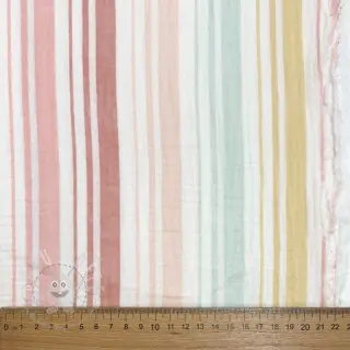 Double gauze/musselin Beach Stripe red