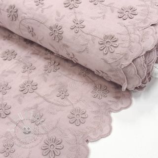 Baumwollstoff EMBROIDERY Catchy daisy rose
