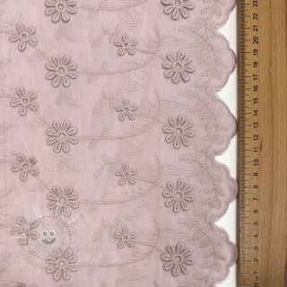 Baumwollstoff EMBROIDERY Catchy daisy rose