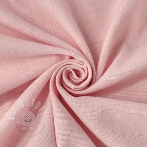 Baumwollstoff mit Leinen PREMIUM light pink