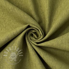 Baumwollstoff mit Leinen PREMIUM moss green