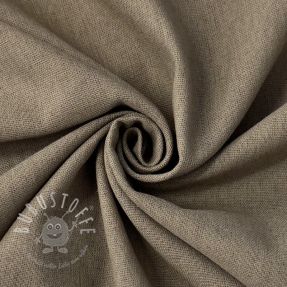Baumwollstoff mit Leinen PREMIUM taupe