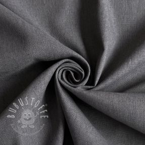 Baumwollstoff mit Leinen PREMIUM dark grey
