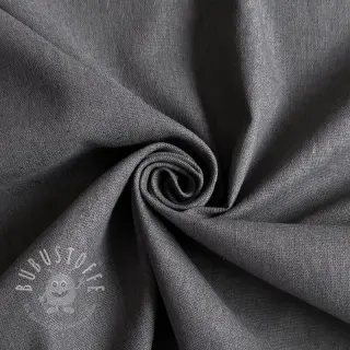 Baumwollstoff mit Leinen PREMIUM dark grey