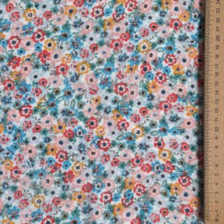 Viskosestoff Florales blue