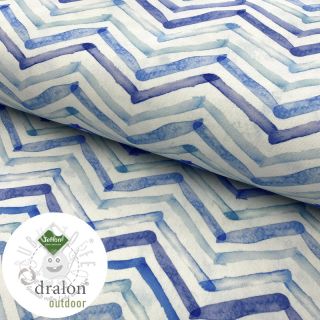 Outdoor Dekostoff mit Teflon-Finish WATERCOLOUR ZIGZAG