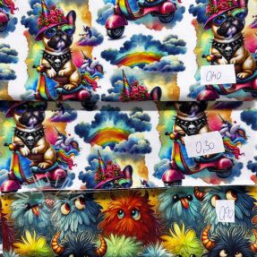 Stoffreste Sommersweat digital print 0303