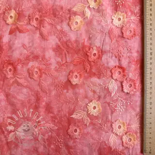 Baumwollstoff TIE DYE EMBROIDERY Poppy design K