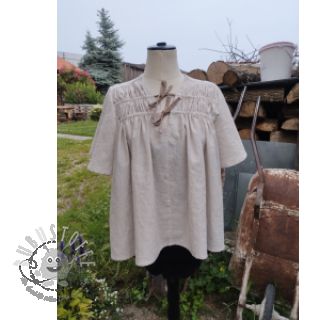 Leinen mit Baumwolle Lira medium stripe beige