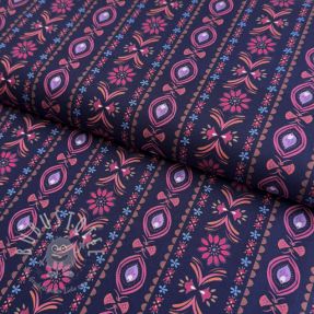 Baumwollstoff Motif stripe navy digital print
