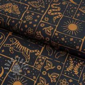 Baumwollstoff Boho black