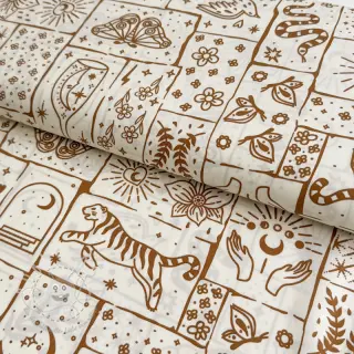 Baumwollstoff Boho off white