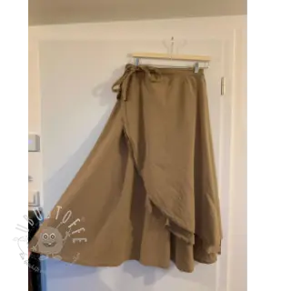 Baumwollstoff mit Leinen taupe