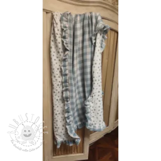 Double gauze/musselin Double sided CHECKS MINI green