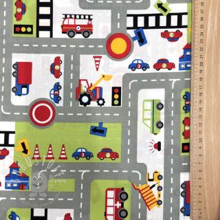Baumwollstoff Cars on the road design C