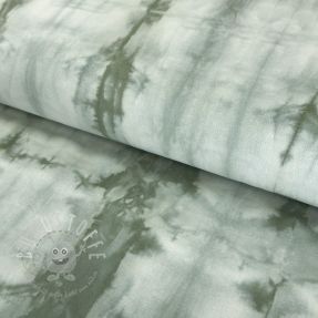Baumwollstoff HAND TIE DYE dark old green