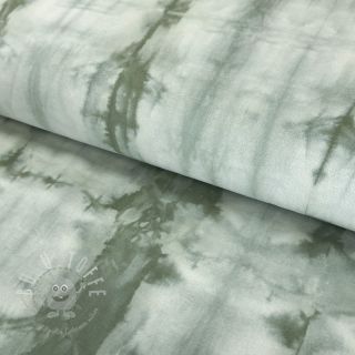 Baumwollstoff HAND TIE DYE dark old green