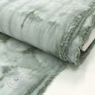 Baumwollstoff HAND TIE DYE dark old green