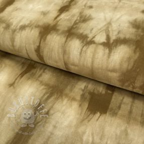 Baumwollstoff HAND TIE DYE golden brown