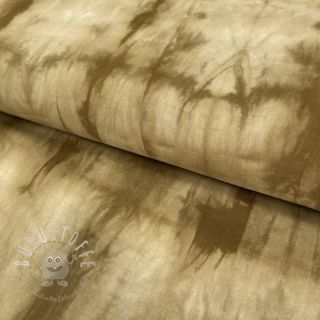 Baumwollstoff HAND TIE DYE golden brown