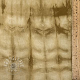 Baumwollstoff HAND TIE DYE golden brown