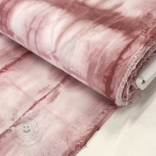 Baumwollstoff HAND TIE DYE dark old pink