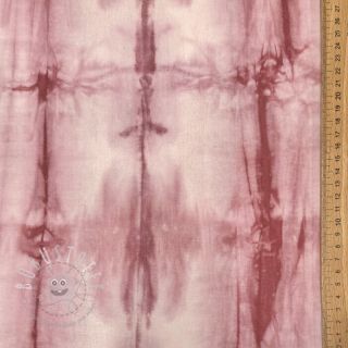 Baumwollstoff HAND TIE DYE dark old pink