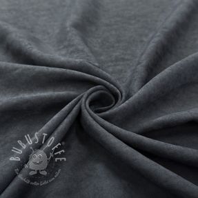 Viskosestoff DELUXE soft touch Cynthia dark grey