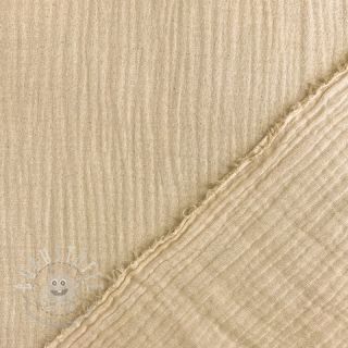 Double gauze/musselin MELANGE sand