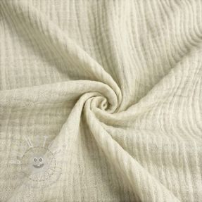 Double gauze/musselin MELANGE light pebble