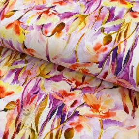 Jersey VISCOSE LYCRA HEAVY Bright botanical design C digital print