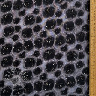 Viskosestoff RAYON POPLIN Black holes design D digital print