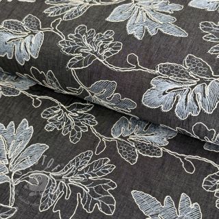 Baumwollstoff JEANS EMBROIDERY Lisa design D