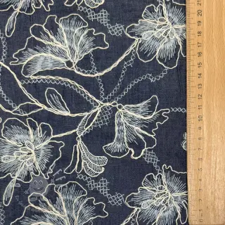 Baumwollstoff JEANS EMBROIDERY Lisa design A