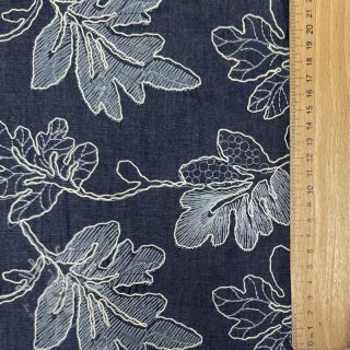 Baumwollstoff JEANS EMBROIDERY Lisa design B