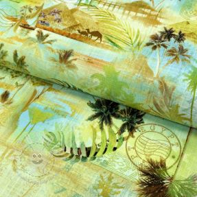 Viskosestoff leinen Egypt design A digital print
