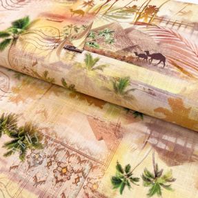 Viskosestoff leinen Egypt design B digital print