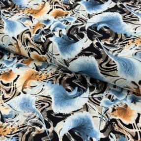 Viskosestoff leinen Paint chaos design A digital print