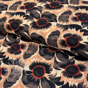 Viskosestoff leinen Sunlower design B digital print