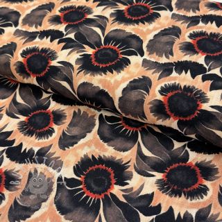 Viskosestoff leinen Sunlower design B digital print