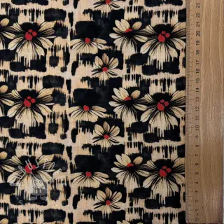 Viskosestoff leinen Daisy design B digital print