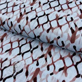 Viskosestoff leinen Ivy Diamonds design A digital print