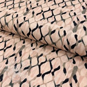 Viskosestoff leinen Ivy Diamonds design B digital print
